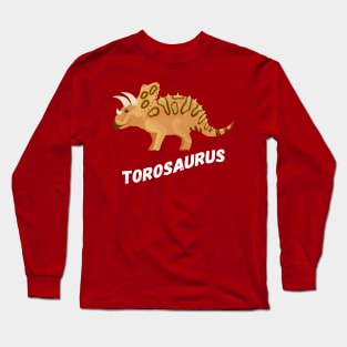 Fun Torosaurus Dinosaur Design Long Sleeve T-Shirt